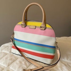 Kate Spade Multi Striped Satchel Purse